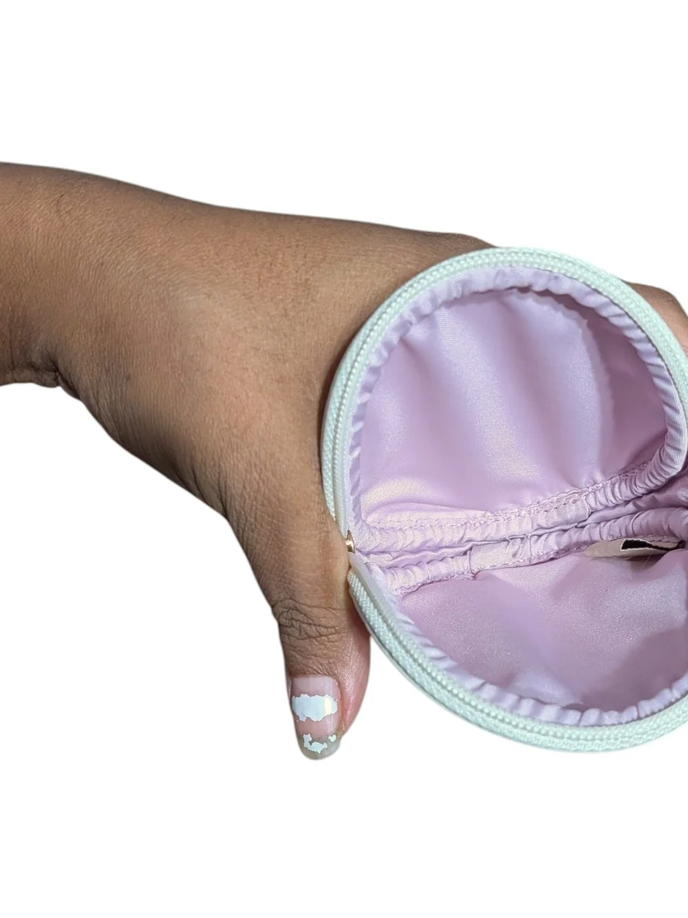 Coach Round Coin Pouch in Pastel Pink, Lavender & Mint